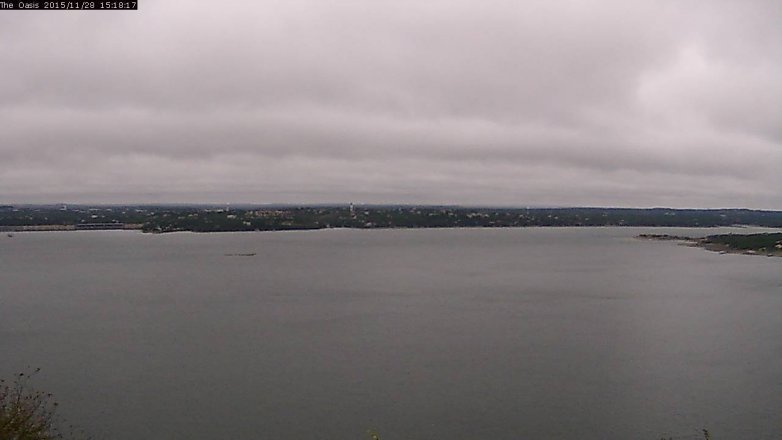 Lake Travis webcam, November 28, 2015 2:25 PM CT