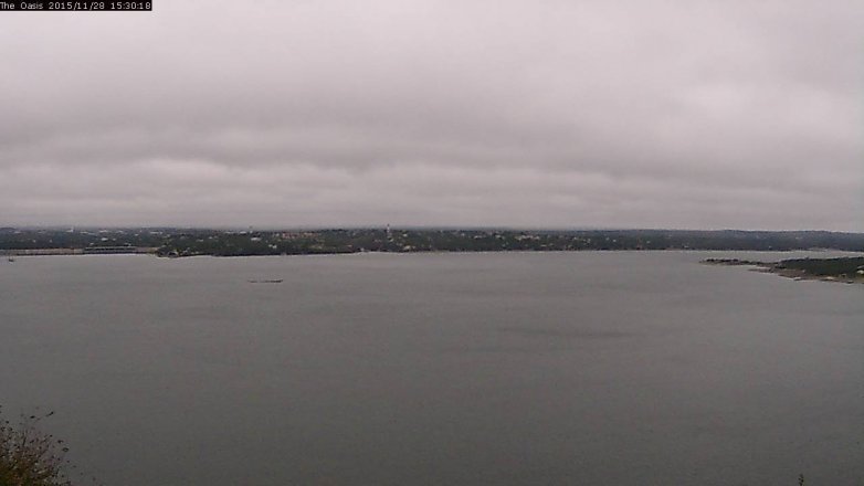 Lake Travis webcam, November 28, 2015 2:35 PM CT