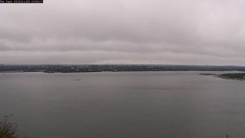 Lake Travis webcam, November 28, 2015 2:55 PM CT