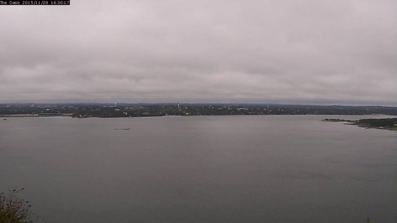 Lake Travis webcam, November 28, 2015 3:35 PM CT