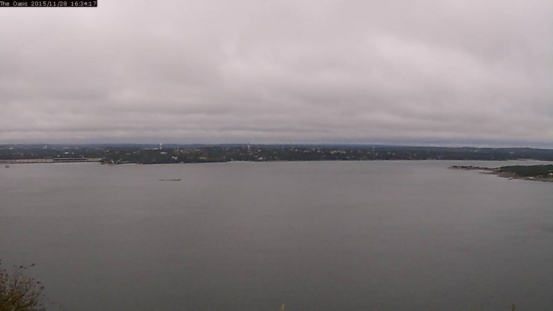 Lake Travis webcam, November 28, 2015 3:40 PM CT