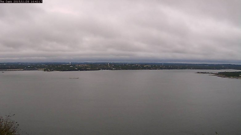 Lake Travis webcam, November 28, 2015 3:50 PM CT