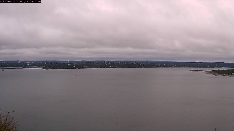 Lake Travis webcam, November 28, 2015 4:05 PM CT