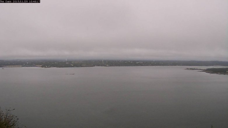 Lake Travis webcam, November 29, 2015 9:55 AM CT