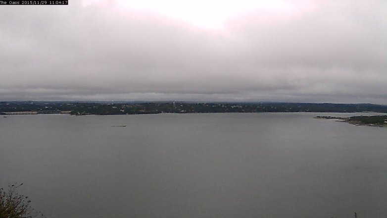 Lake Travis webcam, November 29, 2015 10:10 AM CT