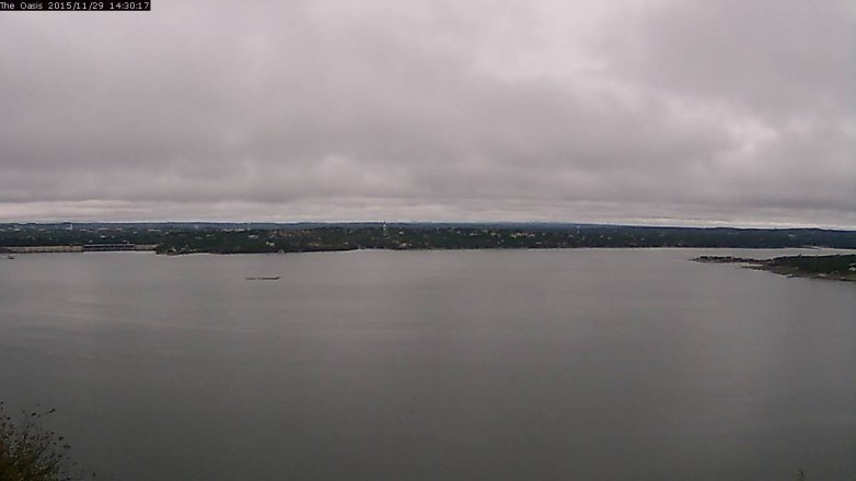 Lake Travis webcam, November 29, 2015 1:40 PM CT