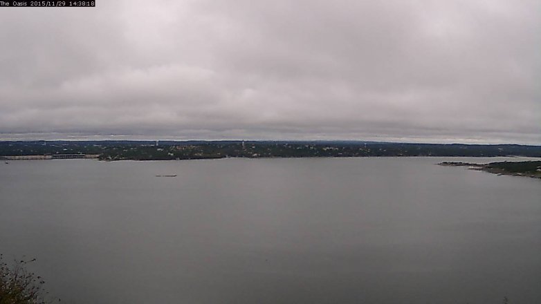 Lake Travis webcam, November 29, 2015 1:45 PM CT