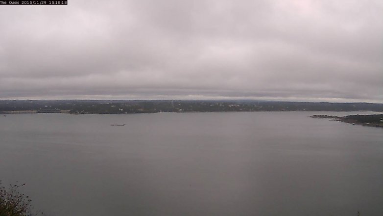Lake Travis webcam, November 29, 2015 2:25 PM CT