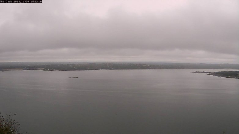 Lake Travis webcam, November 29, 2015 2:40 PM CT
