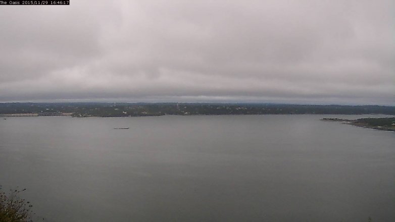 Lake Travis webcam, November 29, 2015 3:55 PM CT
