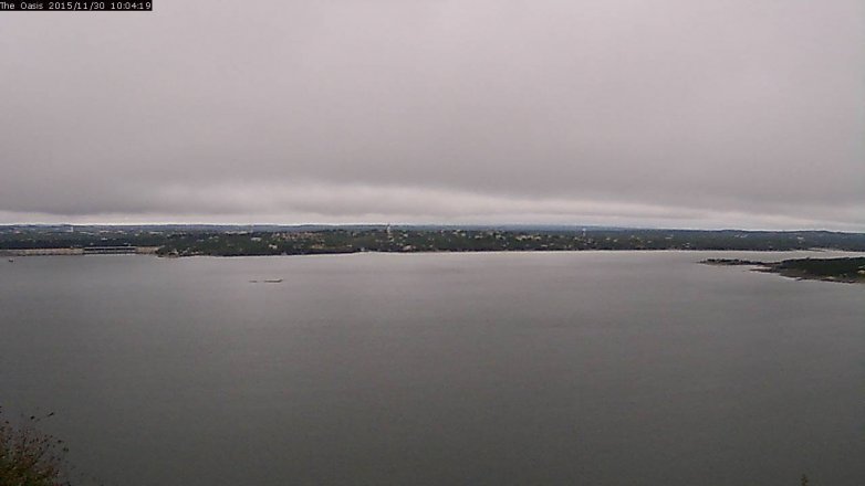 Lake Travis webcam, November 30, 2015 9:10 AM CT