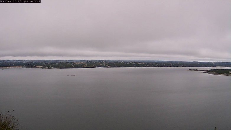 Lake Travis webcam, November 30, 2015 9:15 AM CT