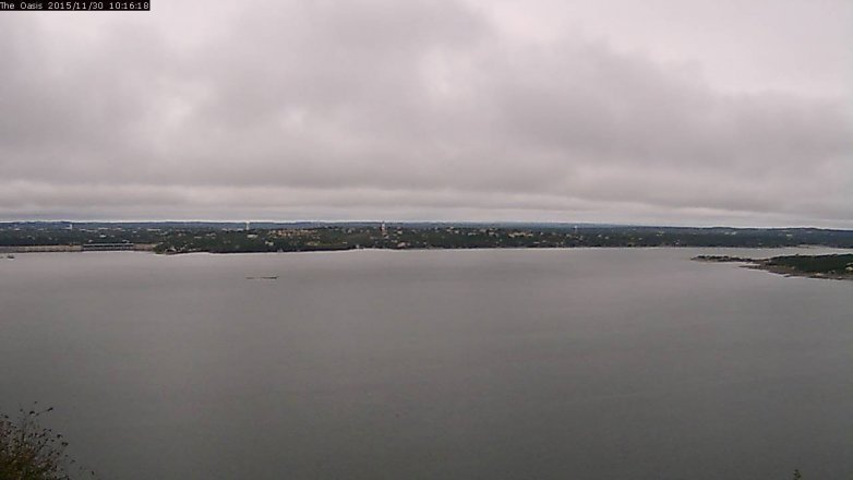 Lake Travis webcam, November 30, 2015 9:25 AM CT