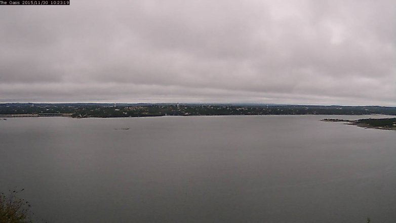 Lake Travis webcam, November 30, 2015 9:30 AM CT