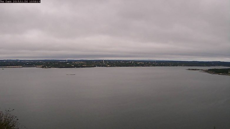 Lake Travis webcam, November 30, 2015 10:05 AM CT