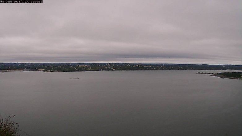 Lake Travis webcam, November 30, 2015 10:10 AM CT