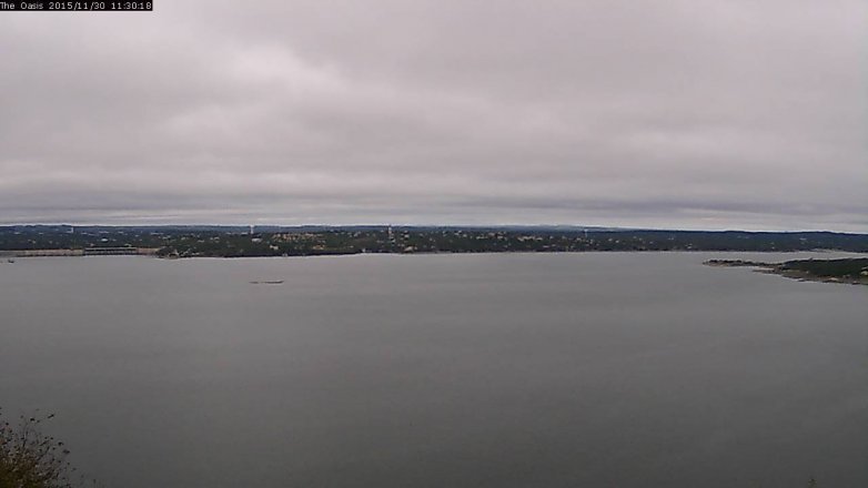 Lake Travis webcam, November 30, 2015 10:35 AM CT