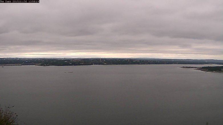Lake Travis webcam, November 30, 2015 1:05 PM CT