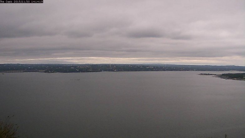 Lake Travis webcam, November 30, 2015 1:20 PM CT