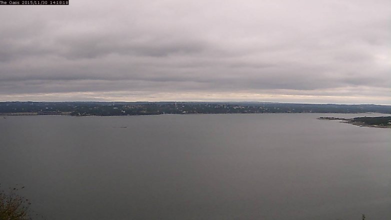Lake Travis webcam, November 30, 2015 1:25 PM CT