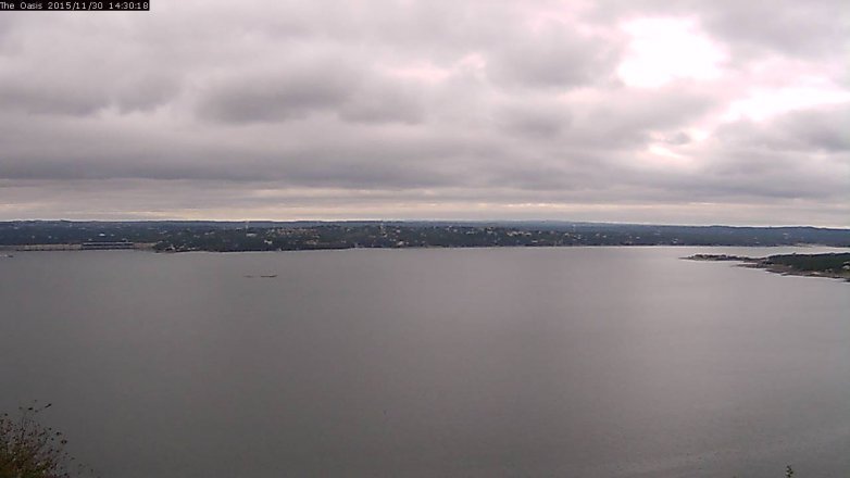 Lake Travis webcam, November 30, 2015 1:35 PM CT