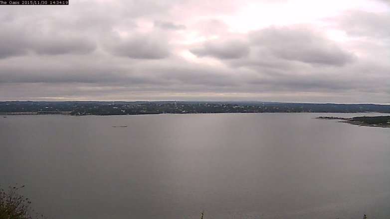 Lake Travis webcam, November 30, 2015 1:40 PM CT