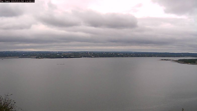 Lake Travis webcam, November 30, 2015 1:45 PM CT