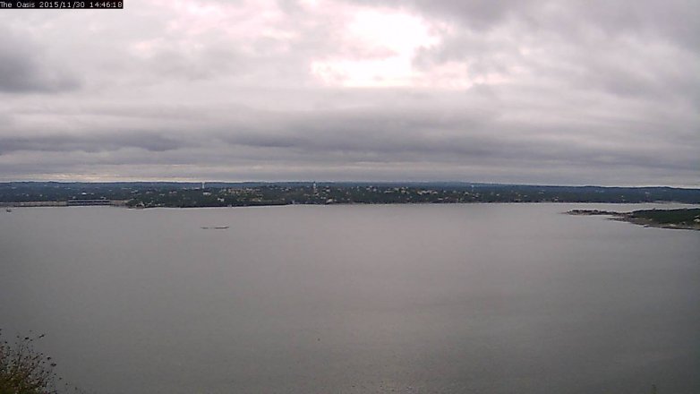 Lake Travis webcam, November 30, 2015 1:55 PM CT