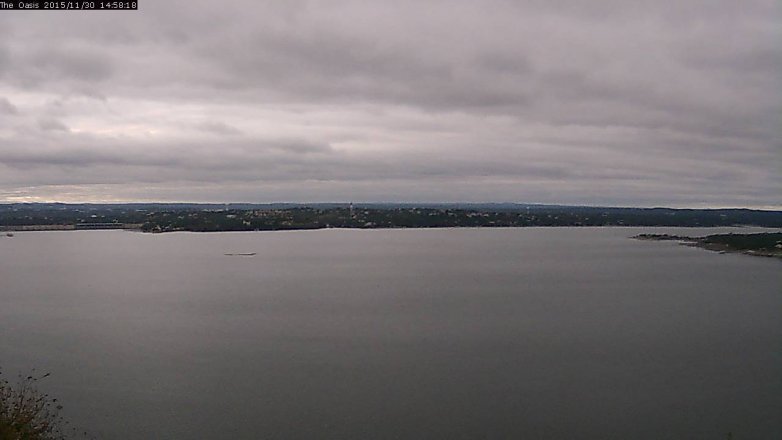 Lake Travis webcam, November 30, 2015 2:05 PM CT