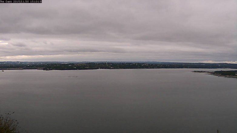 Lake Travis webcam, November 30, 2015 2:15 PM CT