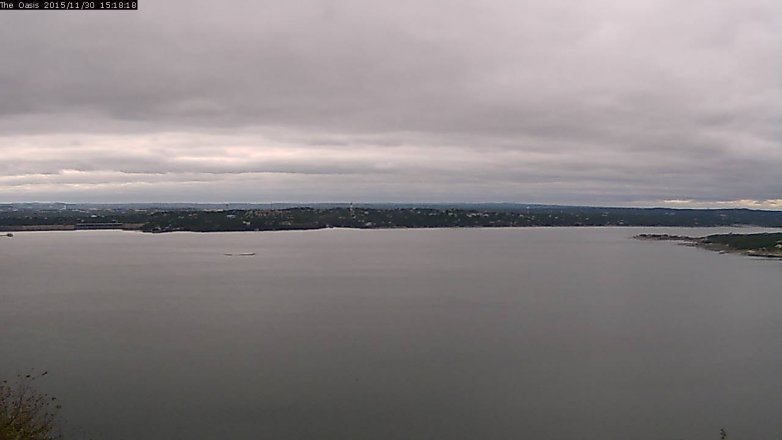Lake Travis webcam, November 30, 2015 2:25 PM CT