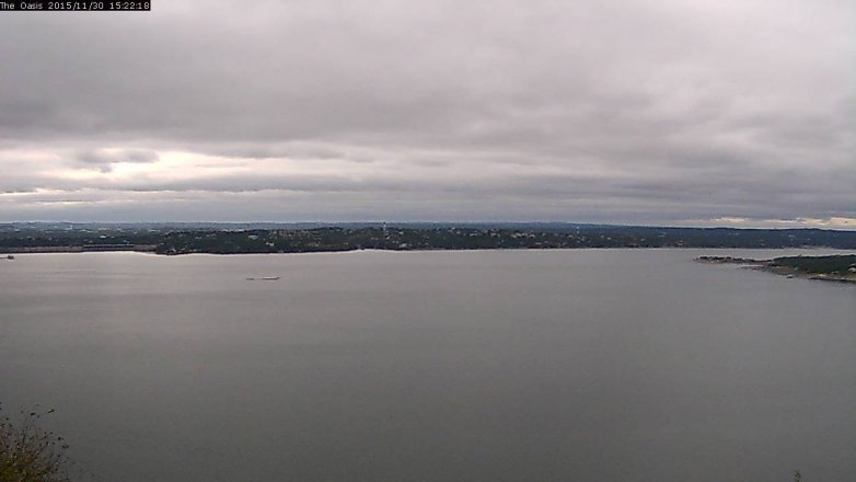 Lake Travis webcam, November 30, 2015 2:30 PM CT