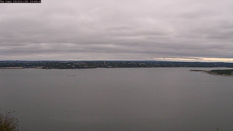 Lake Travis webcam, November 30, 2015 2:55 PM CT
