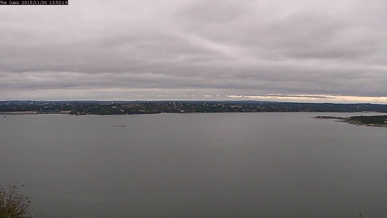 Lake Travis webcam, November 30, 2015 3:00 PM CT