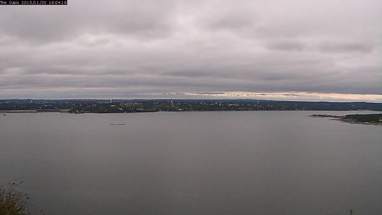 Lake Travis webcam, November 30, 2015 3:10 PM CT