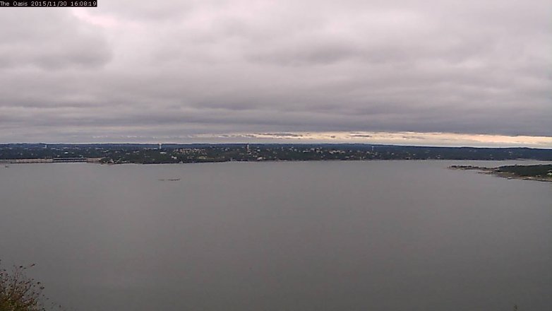 Lake Travis webcam, November 30, 2015 3:15 PM CT