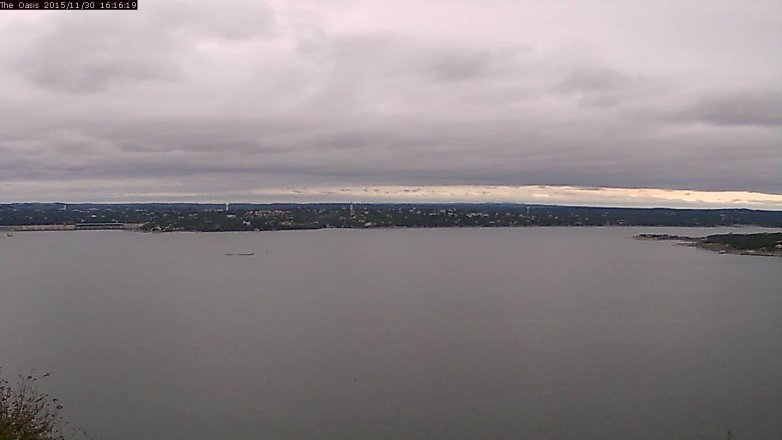 Lake Travis webcam, November 30, 2015 3:25 PM CT