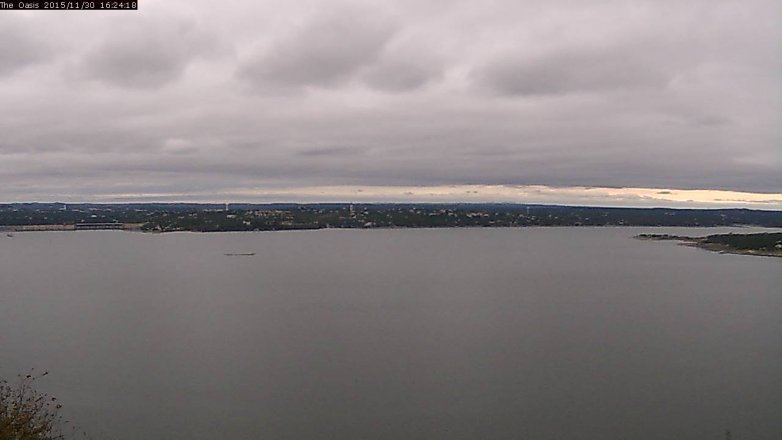 Lake Travis webcam, November 30, 2015 3:30 PM CT