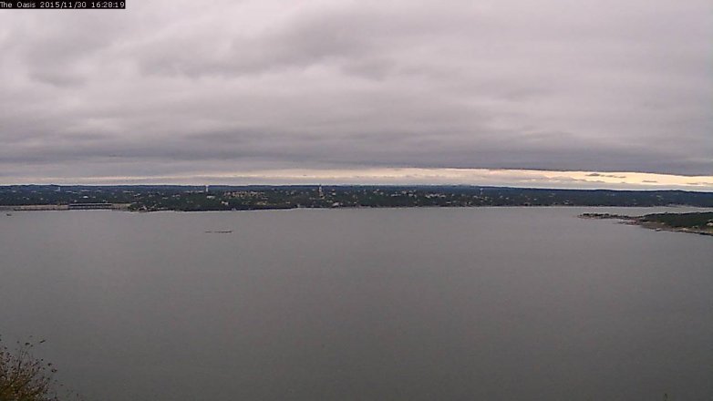 Lake Travis webcam, November 30, 2015 3:35 PM CT