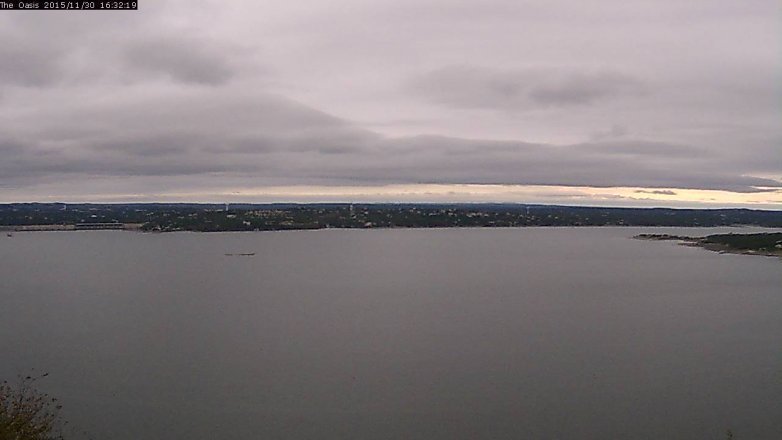 Lake Travis webcam, November 30, 2015 3:40 PM CT