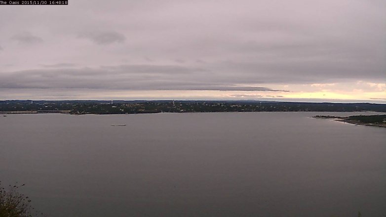 Lake Travis webcam, November 30, 2015 3:55 PM CT