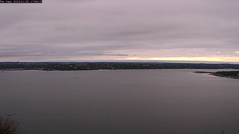 Lake Travis webcam, November 30, 2015 4:15 PM CT