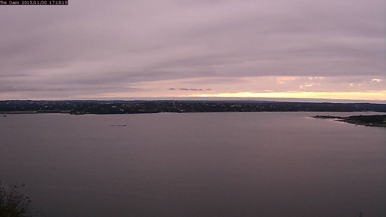 Lake Travis webcam, November 30, 2015 4:25 PM CT