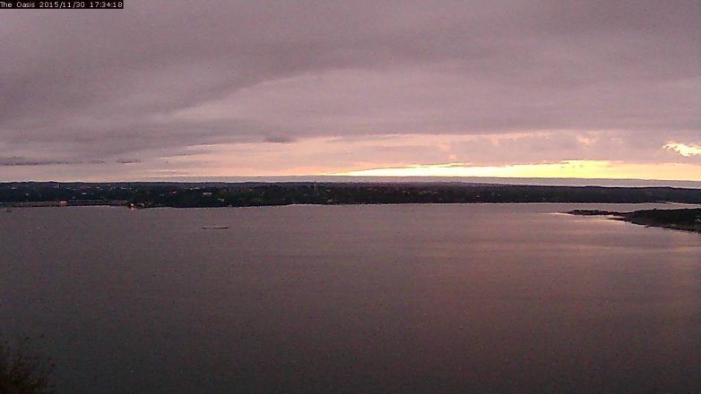 Lake Travis webcam, November 30, 2015 4:40 PM CT
