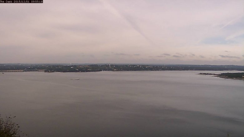 Lake Travis webcam, December 1, 2015 9:00 AM CT