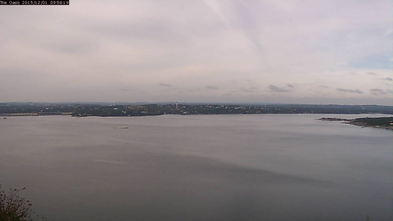 Lake Travis webcam, December 1, 2015 9:05 AM CT