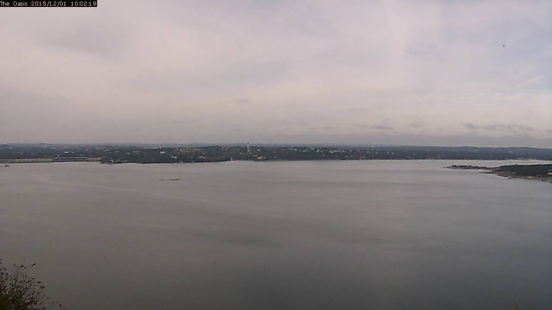 Lake Travis webcam, December 1, 2015 9:10 AM CT