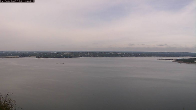 Lake Travis webcam, December 1, 2015 9:15 AM CT