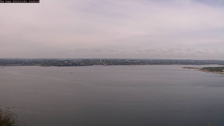 Lake Travis webcam, December 1, 2015 9:35 AM CT