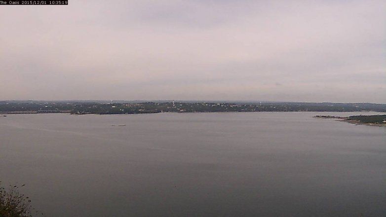 Lake Travis webcam, December 1, 2015 9:40 AM CT